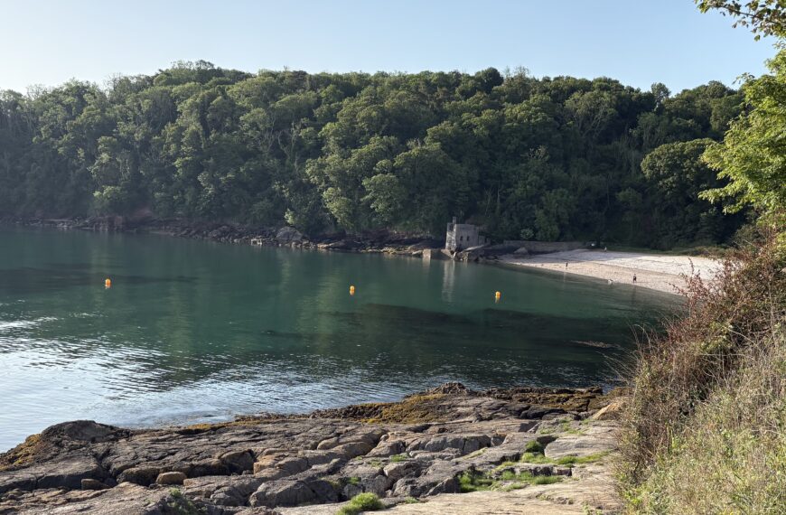 Sea dipping...life feels different - a picture of a secluded cove on a sunny day